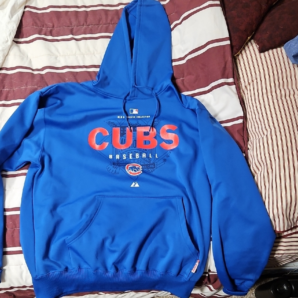 Majestic Therma Base Royal Blue Cubs Hoodie